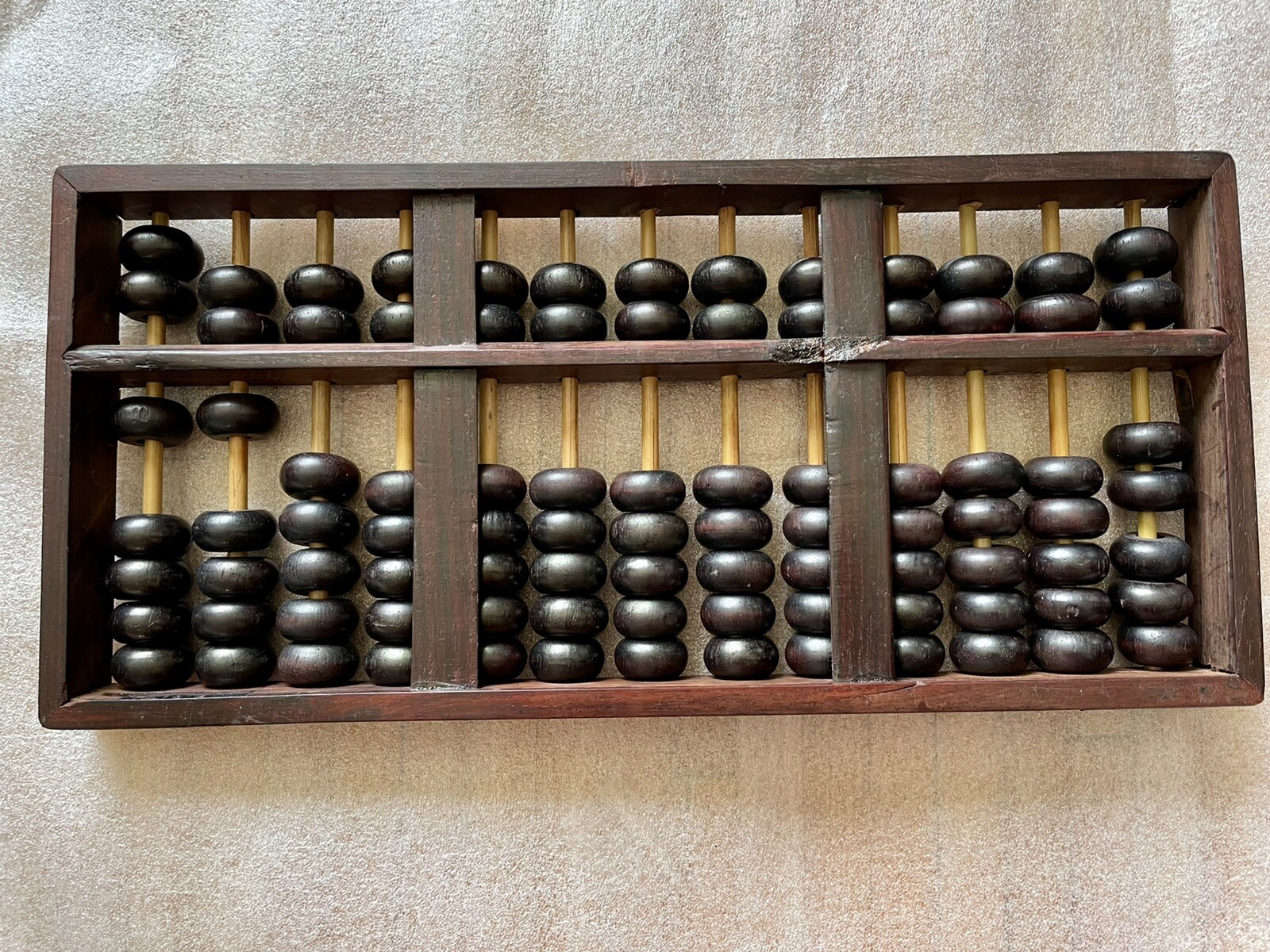 vintage Chinese solid wood abacus 13 Rows