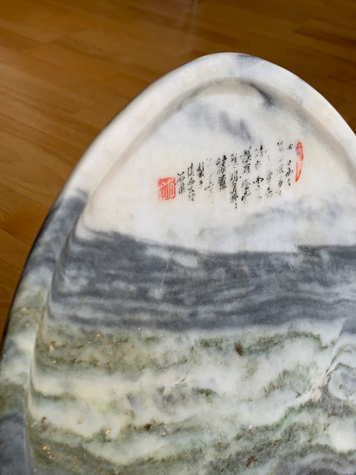 Dali Dream Stone Chinese Natural Marble Dream Stone Tea tray Vintage hand made