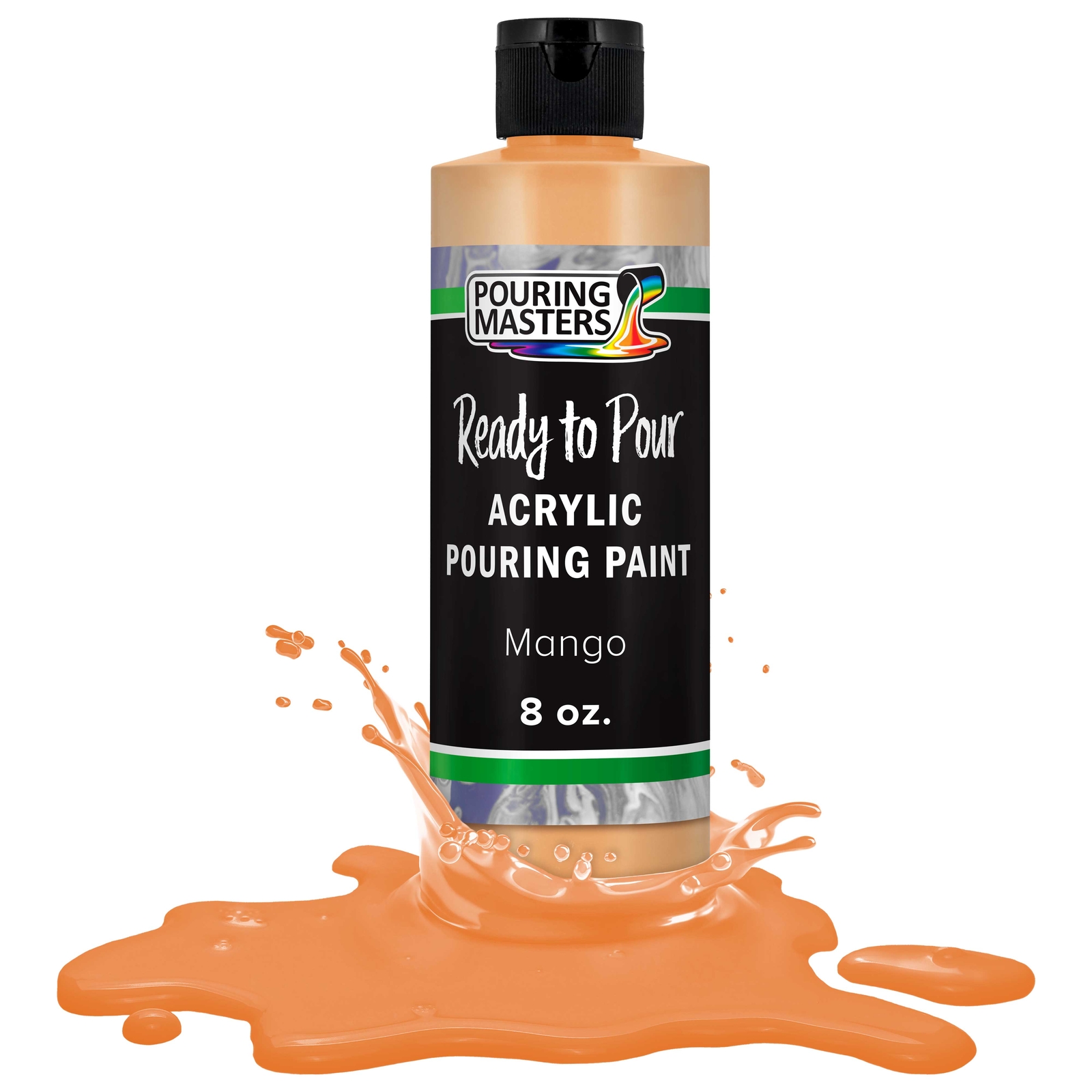 Pouring Masters Mango 8-Ounce Bottle of Water-Based Acrylic Pouring Paint