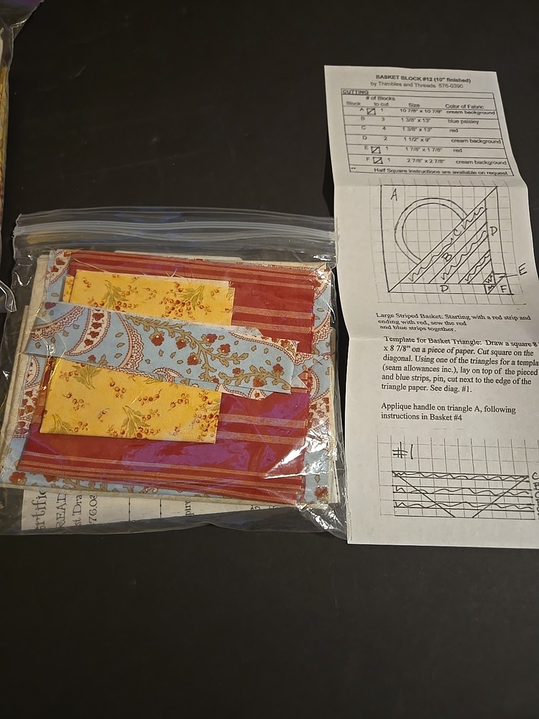 Thimble And Threads Block Of The Month Quilt Kit 1-12 + Center Medallion