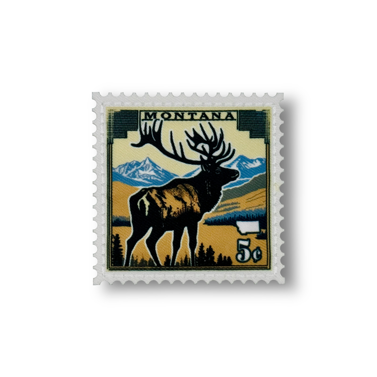 Vintage State Postage Stamp Patch | Montana