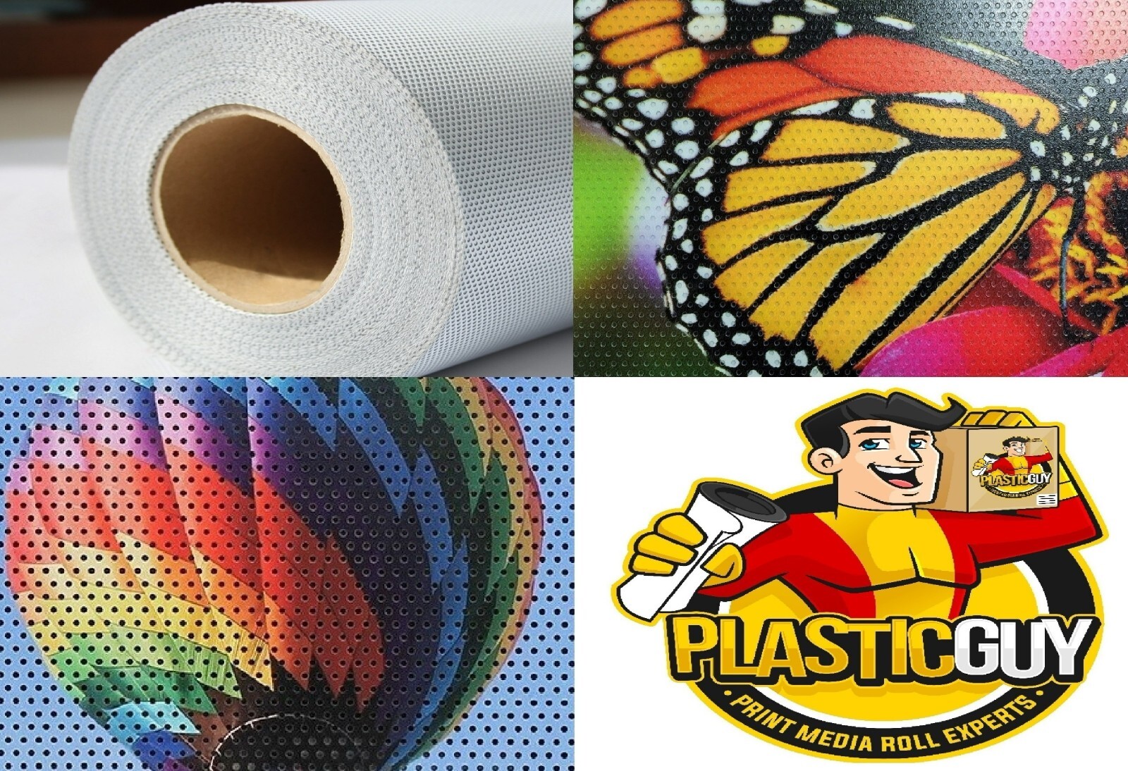 Perforated Window One-Way Vision Vinyl 50/50 Vehicles Car Truck Solvent & Latex