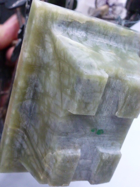 VTG Gorgeous Multicolor Asian Chinese Jade Flower Plant in Jade Pot vintage