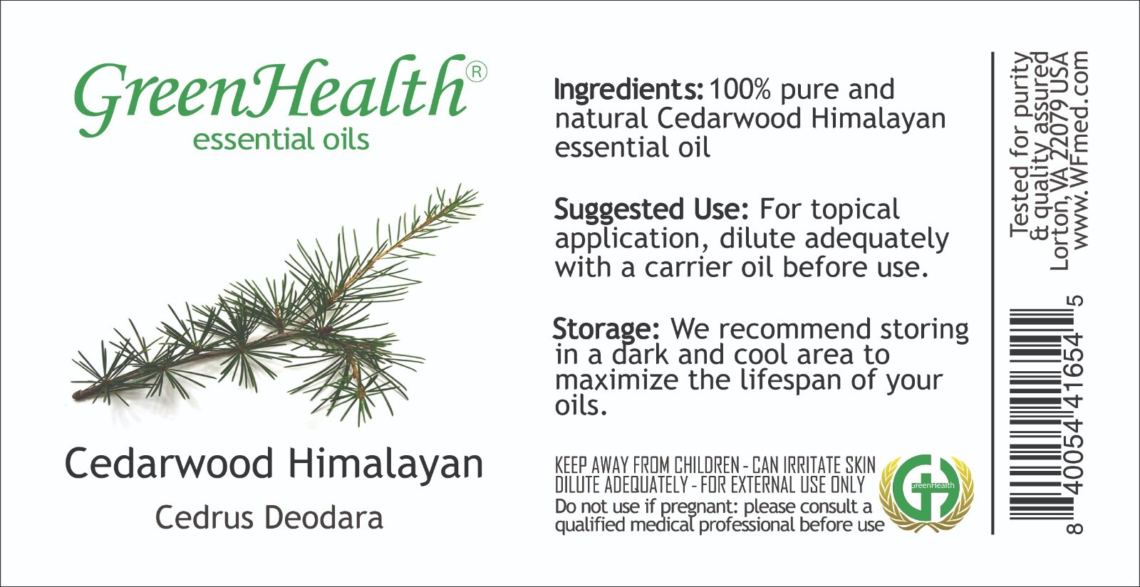 4 fl oz Cedarwood Himalayan Essential Oil (100% Pure & Natural) – GreenHealth