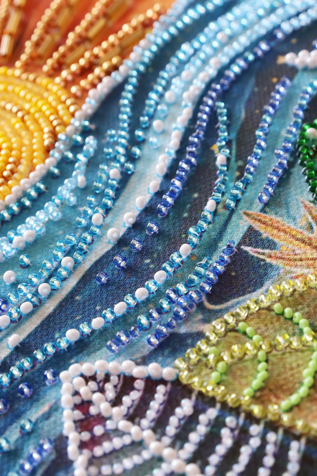 Bead Embroidery Kit “Between day and night” size 15.7″x6.3″ / 40.0×16.0 cm