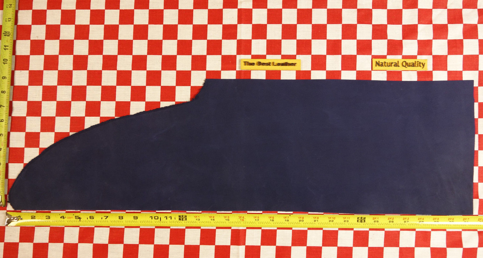 AUTHENTIC HORWEEN 4 oz ROYAL BLUE DRYDEN LEATHER HIDE 31.5″ x 8.75″ NAT. QLTY.