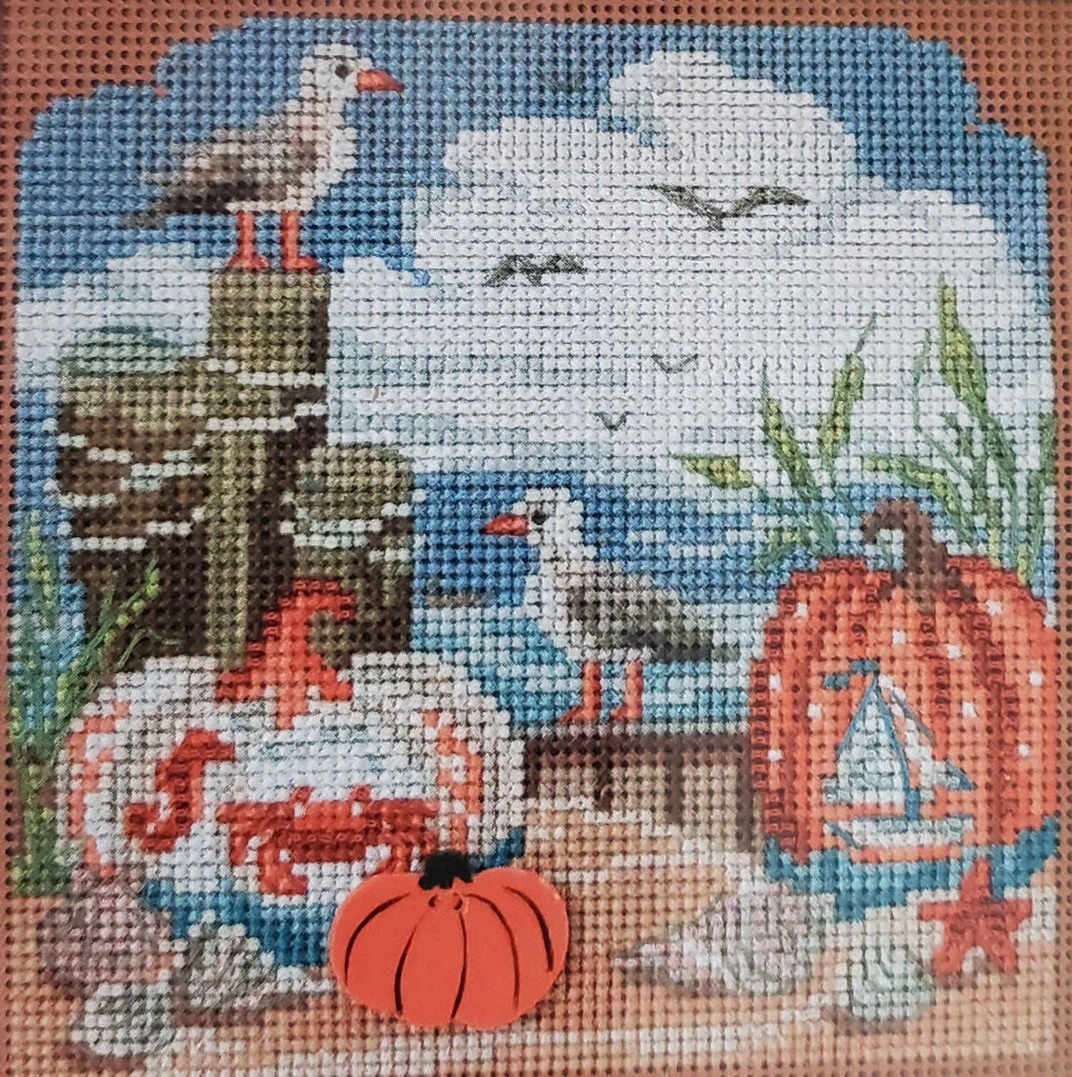 Mill Hill Fall Beach MH14 2225 beaded cross stitch kit Autumn Fall Halloween NEW