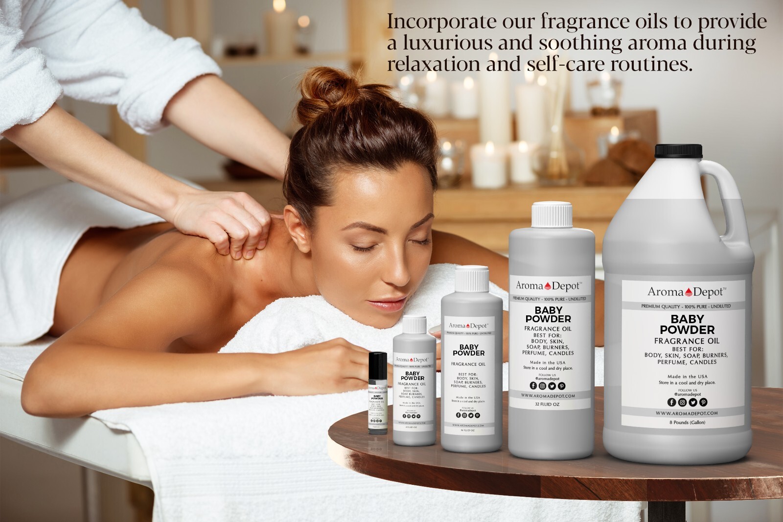 Baby Powder Fragrance Oil for Body, Candles, Soap, Lotion, Diffusers & Warmers