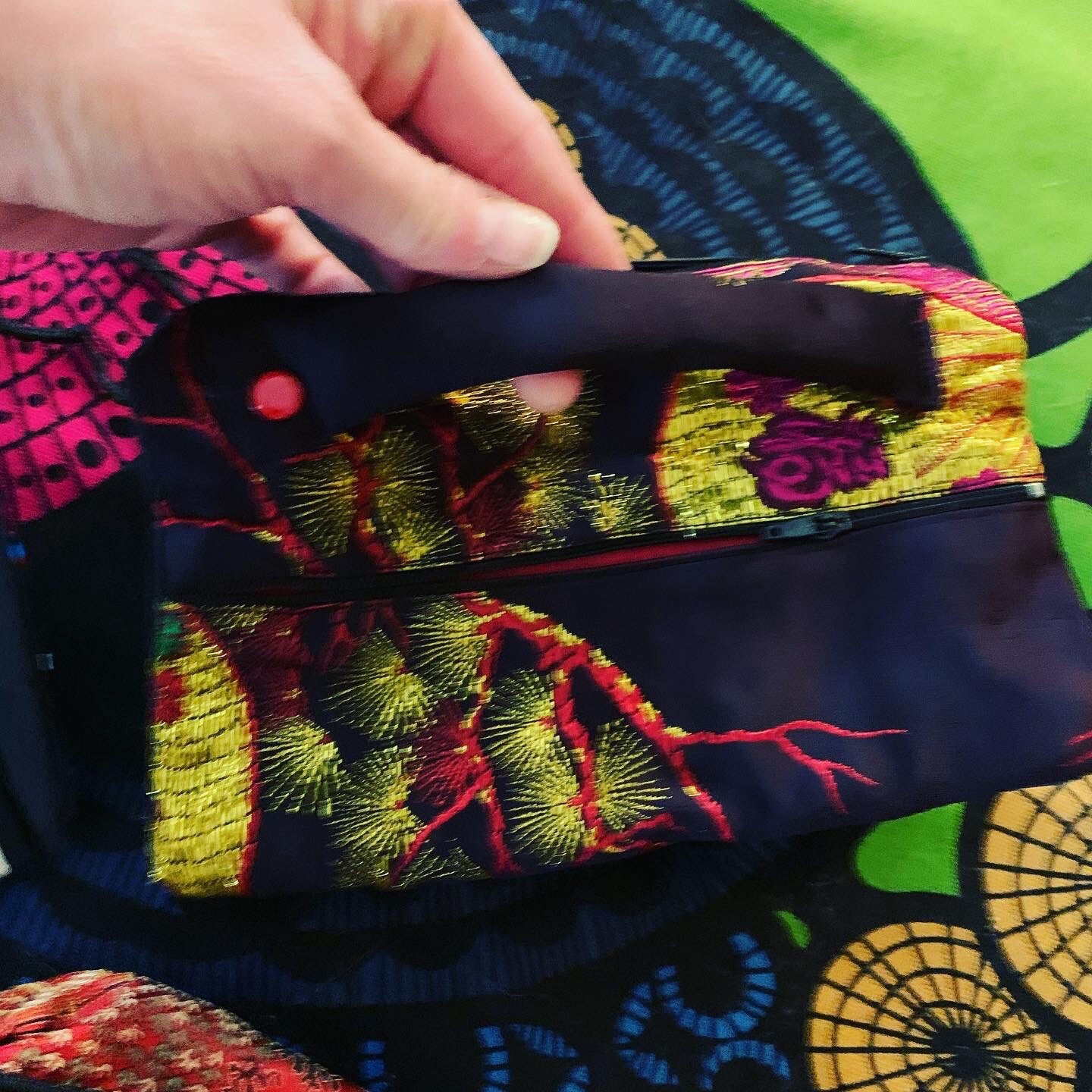 Vintage Lot 1980’s Asian Bag Lot Of 3 Red Black Blue Retail: $68