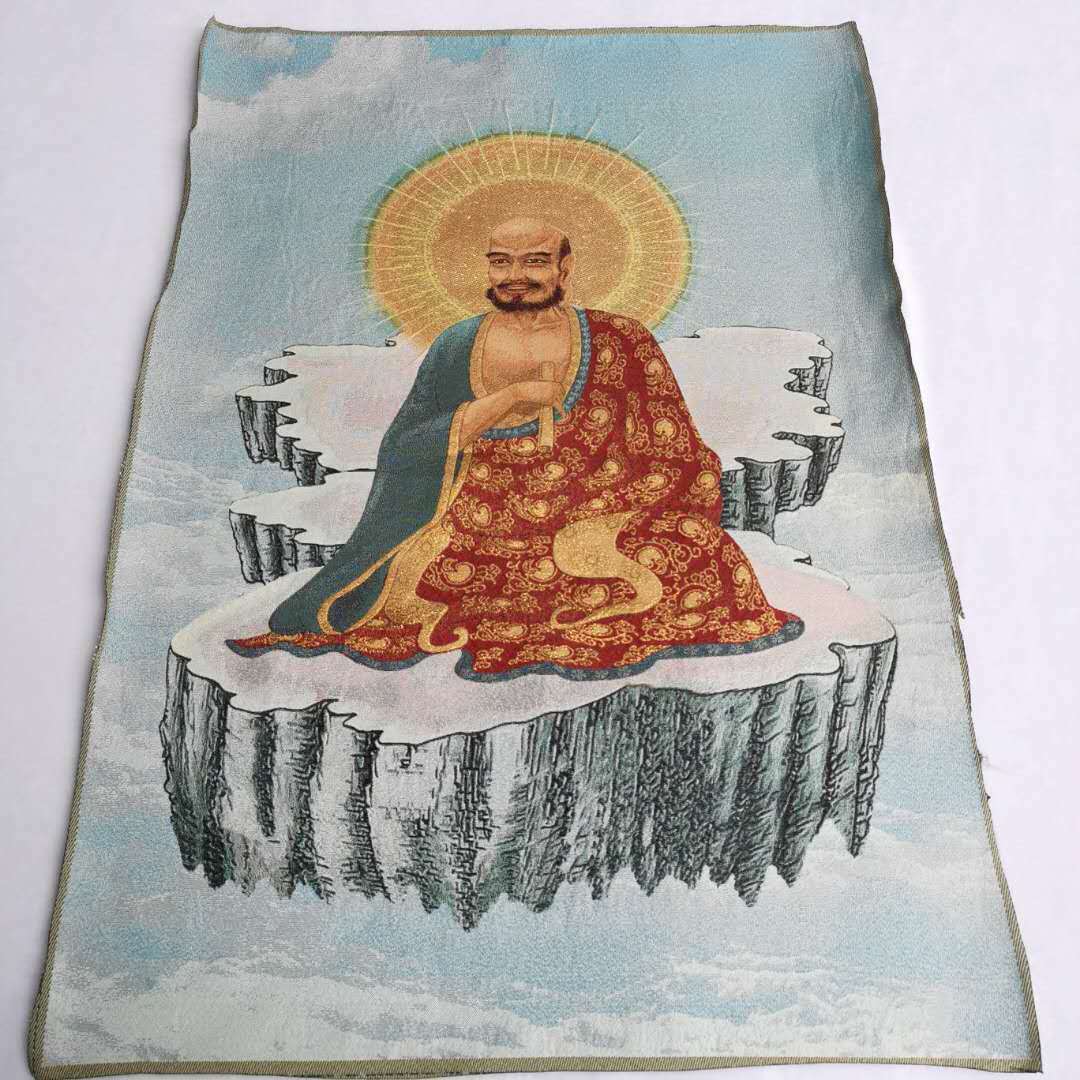 Chinese Buddhism Cloth Silk Bodhidharma Zen Monks Dharma Tangka Thangka 2659