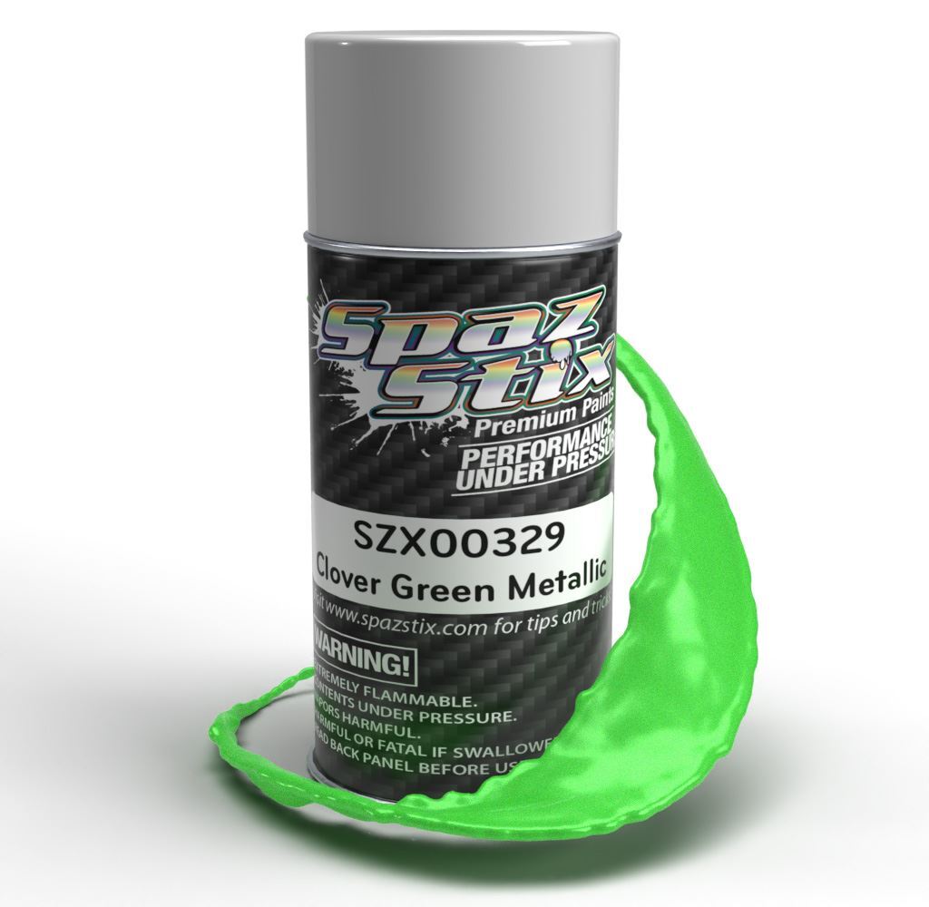 Spaz Stix – Clover Green Metallic Aerosol Paint, 3.5oz Can