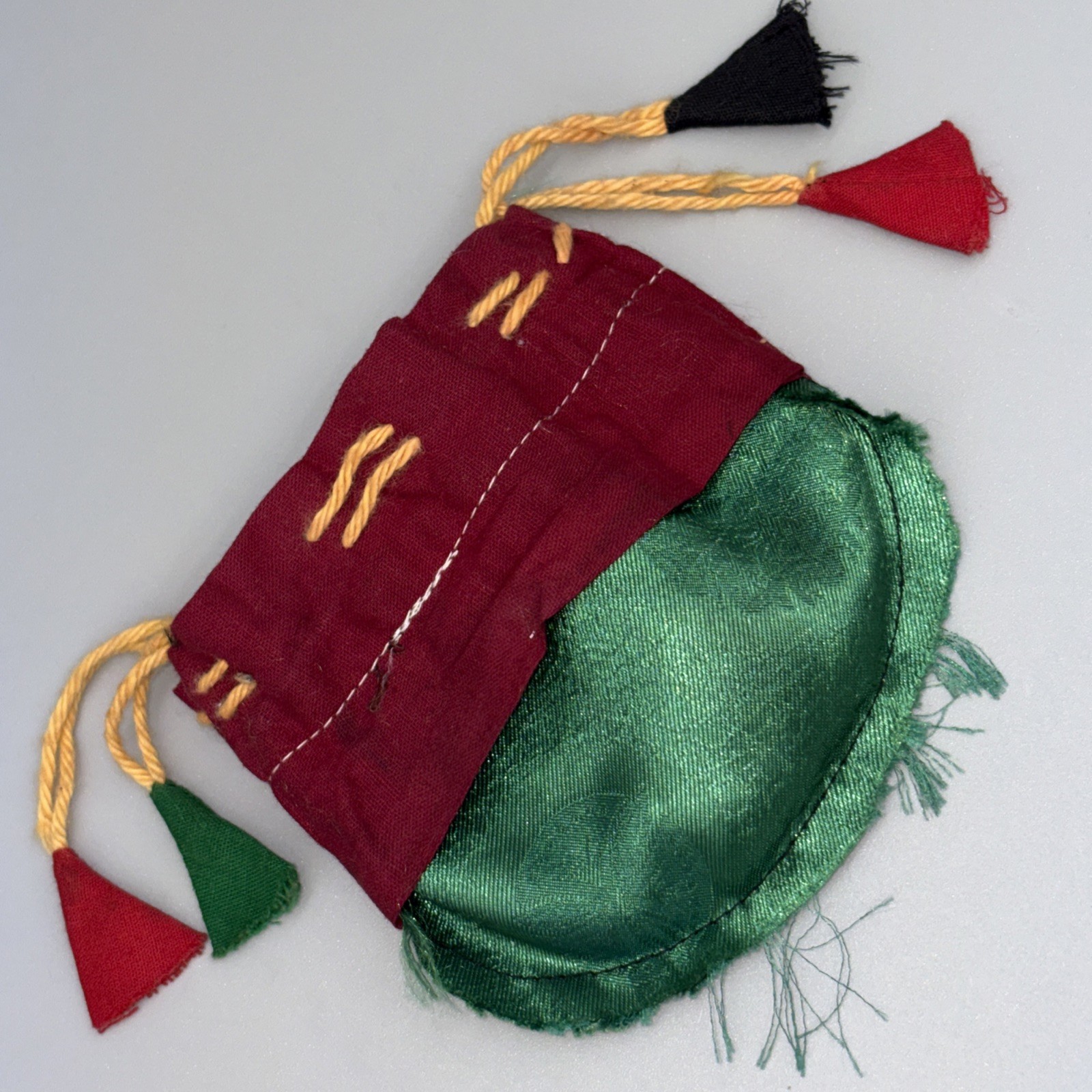 Vintage Chinese Silk Brocade Drawstring Jewelry Pouch & Wine Bottle Gift Bag Lot
