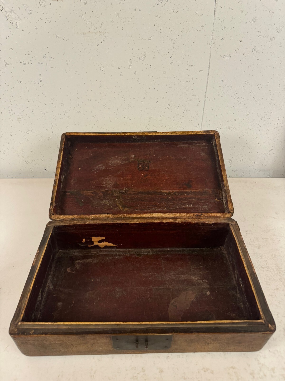 Vintage Possibly Antique Chinese Wood Rectangular Box