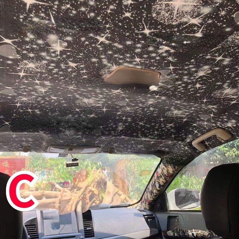 Car Headlining Fabric Star Pattern for Upholstery Auto Interior Home Decor DIY