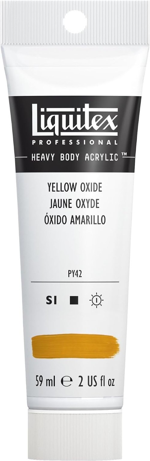 High Viscosity Yellow Oxide Acrylic Paint, 2oz Tube – UV Resistant Quality