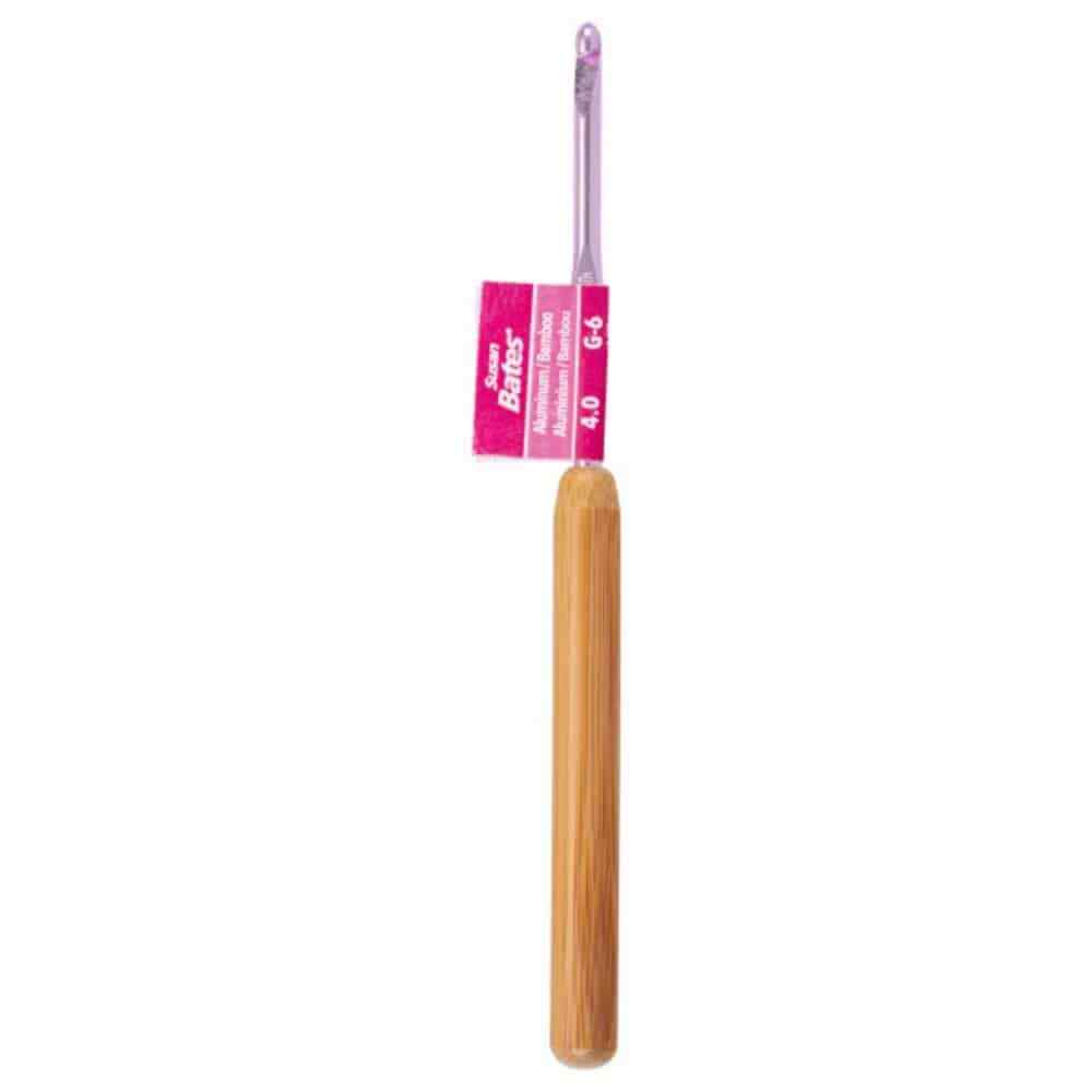Bamboo Handle Silvalume Crochet Hooks by Susan Bates