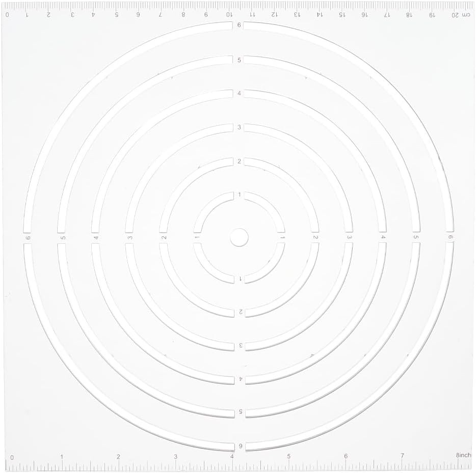 Clear Acrylic Quilting Templates 8.27 Inch round Patchwork Ruler Circles Stencil
