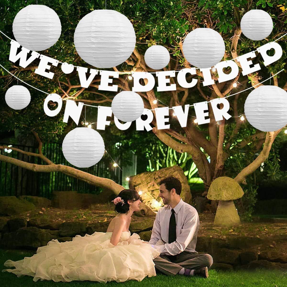 BEISHIDA 10Pcs White Paper Lanterns Decorative 4、6、8、10、12 Inch, Whtie