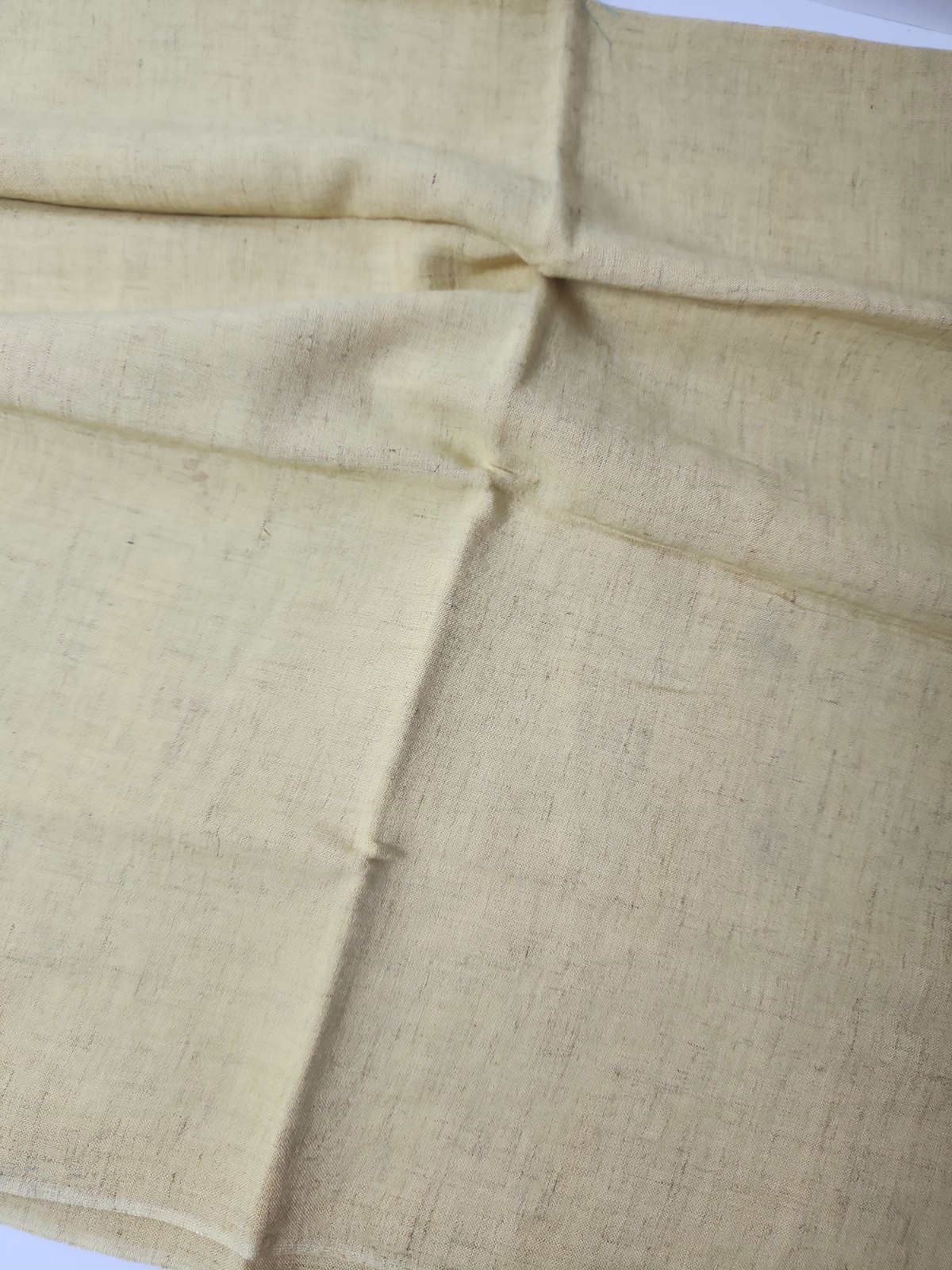 Light Yellow Linen Fabric Sewing Craft Quilting Clothing Fabric 36″ X 1yd Vtg