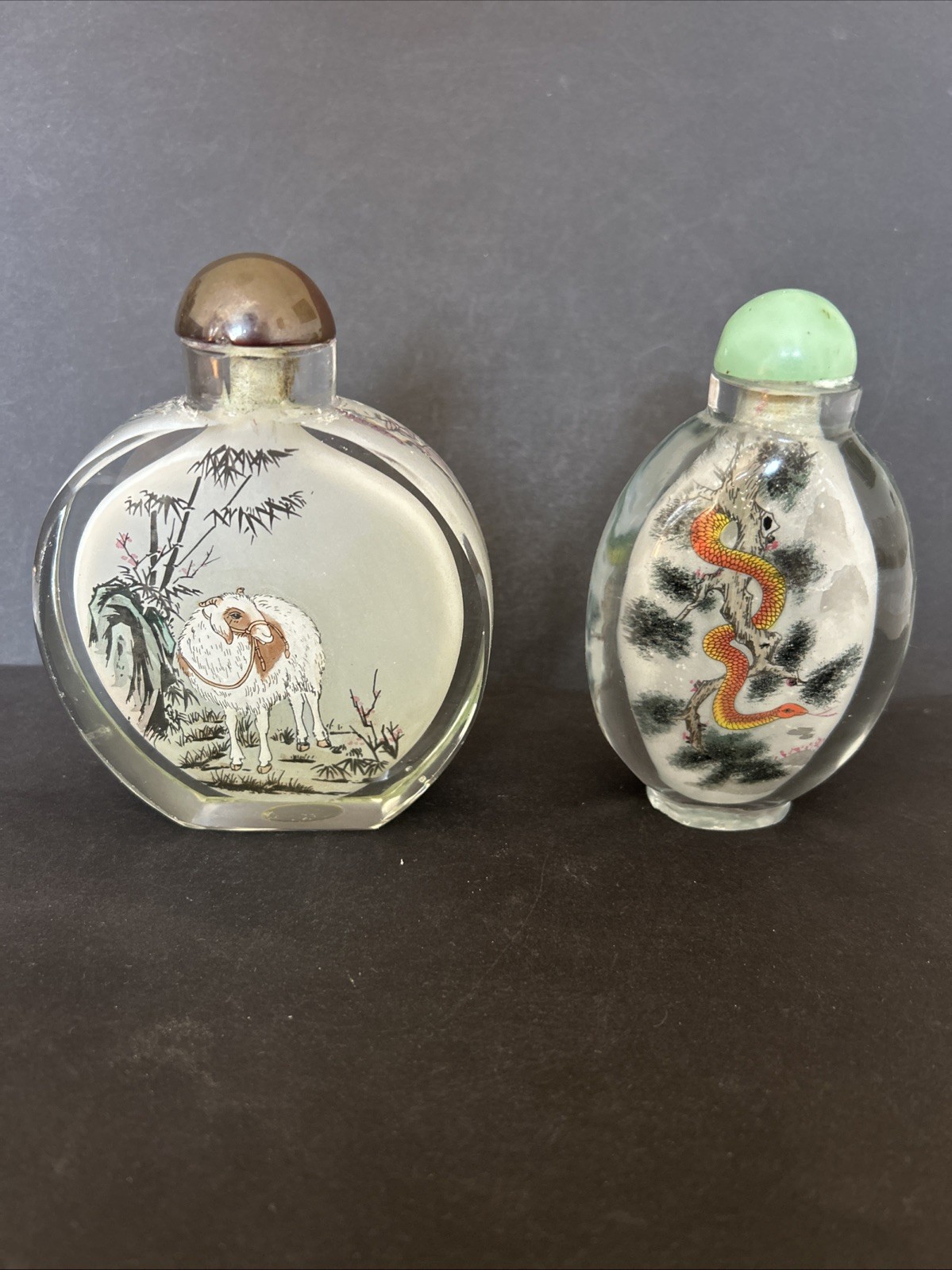 Yi Lin Retired Collector Snuff Bottles Limited Edition Goat and Snake