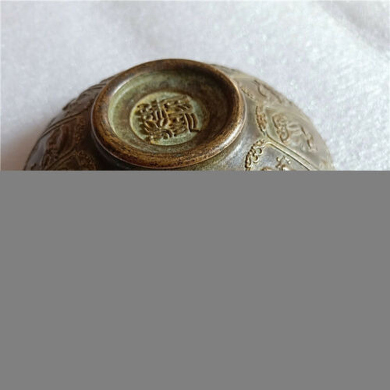 Chinese Fengshui Antique Crafts Chinese Zodiac Brass Old Copper Antique Bowl