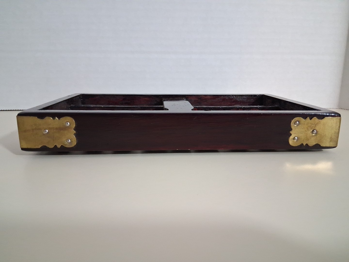 Vintage Wood And Brass Abacus 63 Beads on 9 Rods Dongfeng Abacus Factory