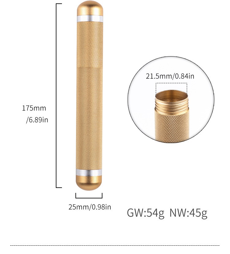 Aluminum Alloy Tube Humidor Holder Accessory Inner Diameter 22mm