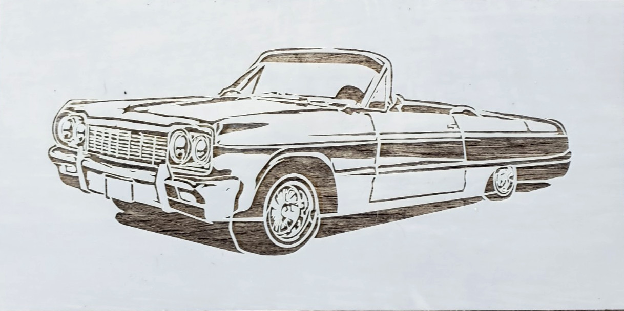 Low Rider Stencil Reusable 10 Mil Mylar Low Rider American Classic