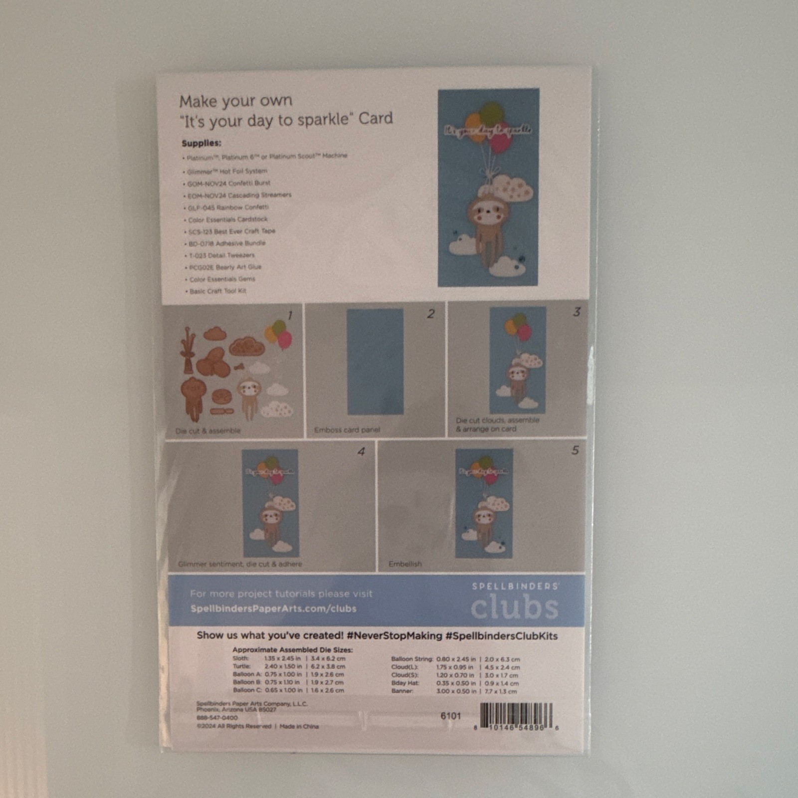 Spellbinders Small Die of the Month November 2024 Birthday Bliss 15 Cutting Dies