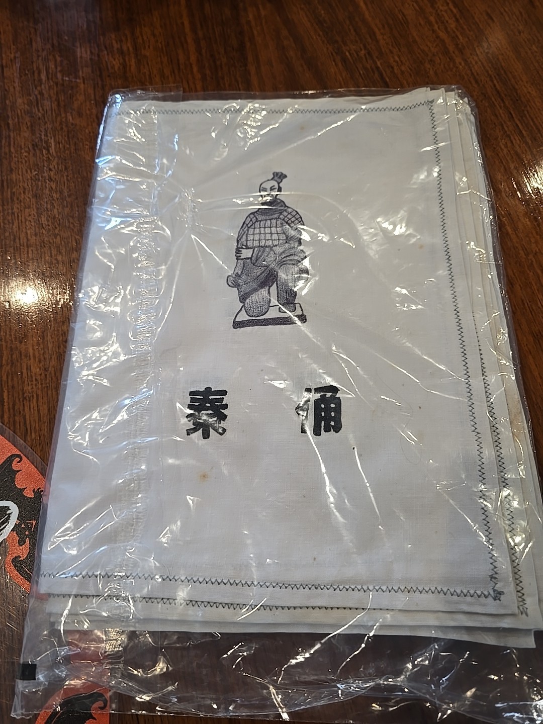 Set Of 12 New In Package Chinese Terracotta Warriors Cloth Placemats