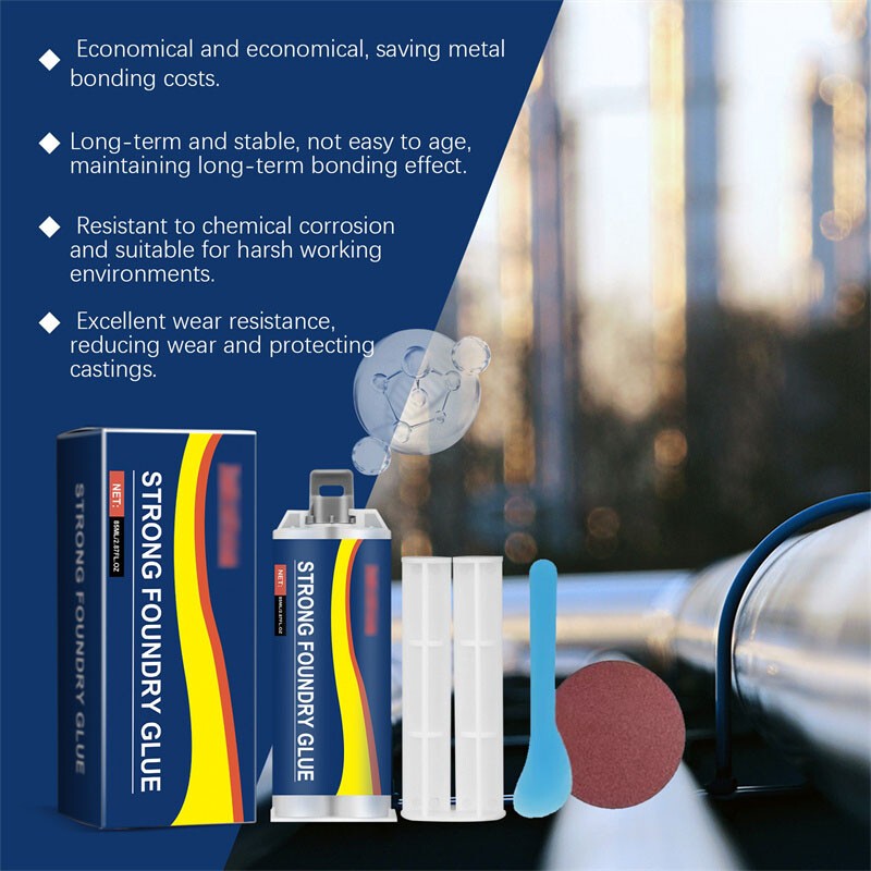 2 Pack Strong Foundry Glue, High Temperature Resistant Casting Metal Repair Glue