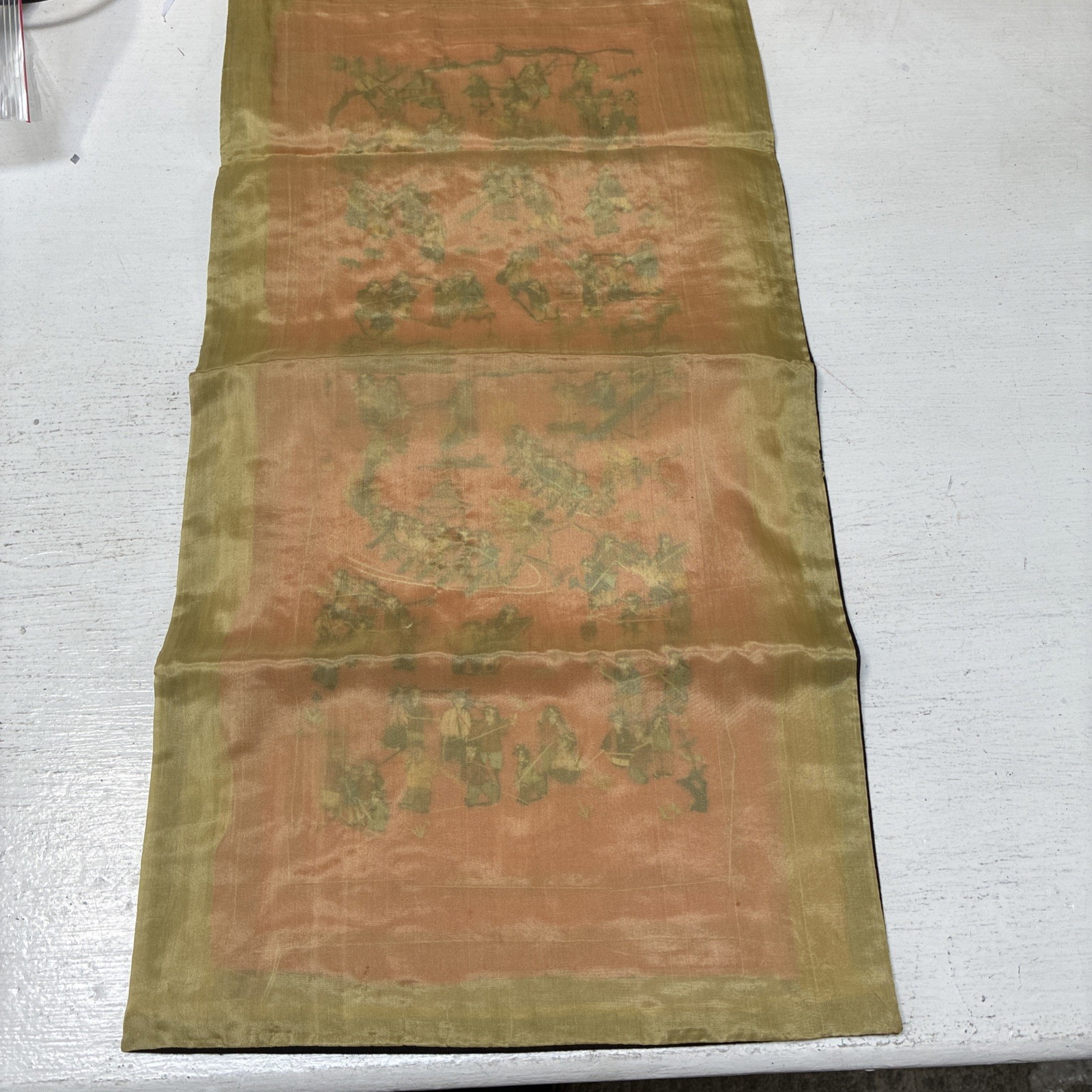 Vintage 1986 Silk Tapestry Wall Hanging 100 Happy Children” Embroidered VERYRARE