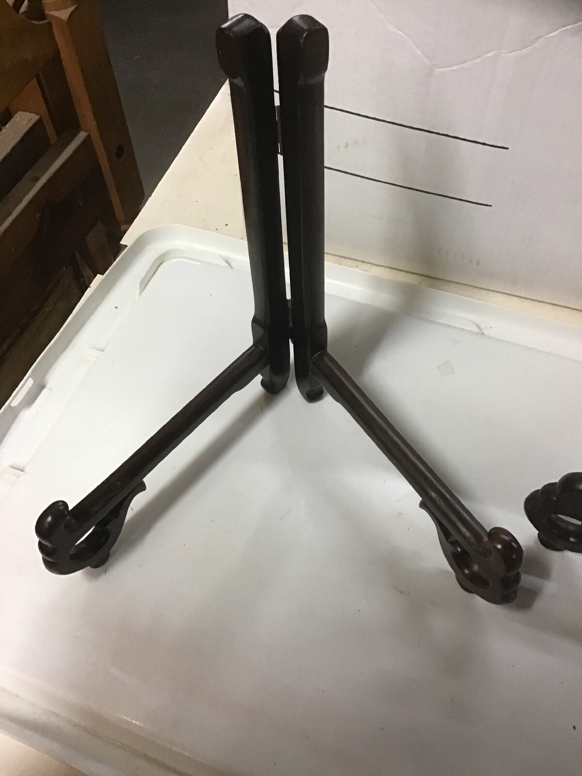 Pair 8.5” X 10” Open X 11” Asian Plate Stands