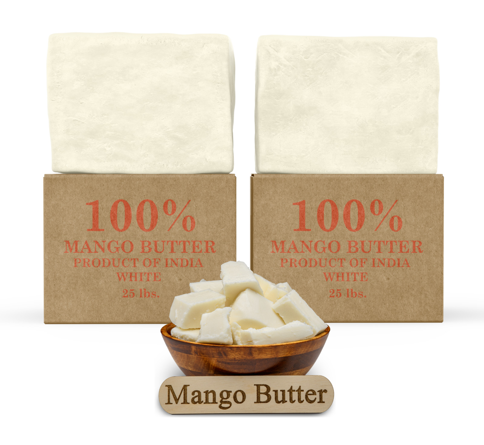 Raw Mango Butter 32 oz. Bulk 100% Pure Unrefined Organic Bulk For Skin Body Hair