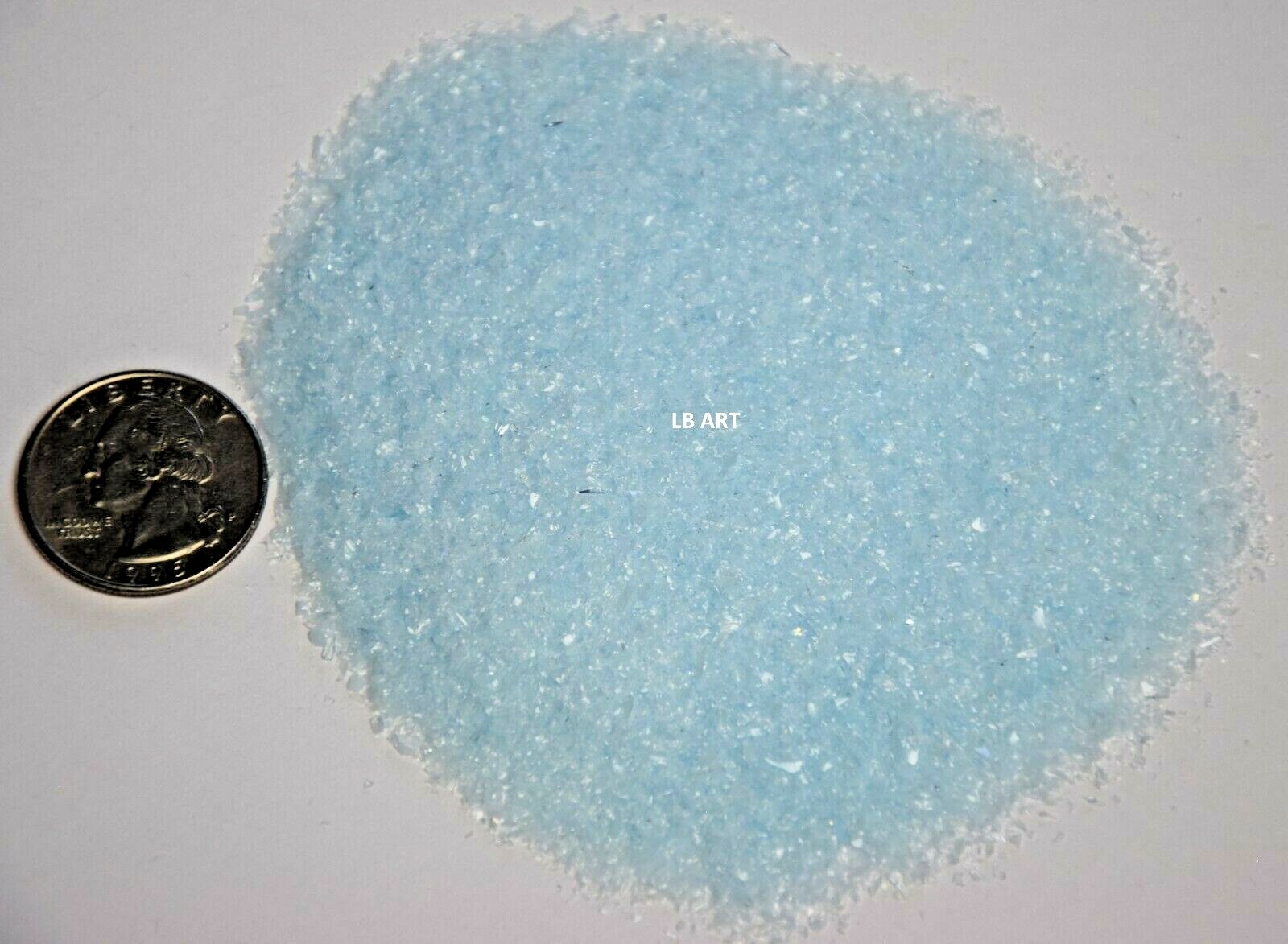 0104.01 – 1oz GLACIER BLUE OPALESCENT BULLSEYE GLASS FINE FRIT 90 COE
