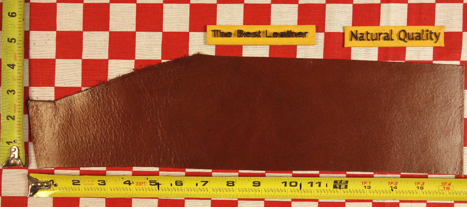 HORWEEN COPPER TAN FLESH SIDE 5 OZ. LEATHER PIECE, 16.5″ x 4″, NAT. QLTY