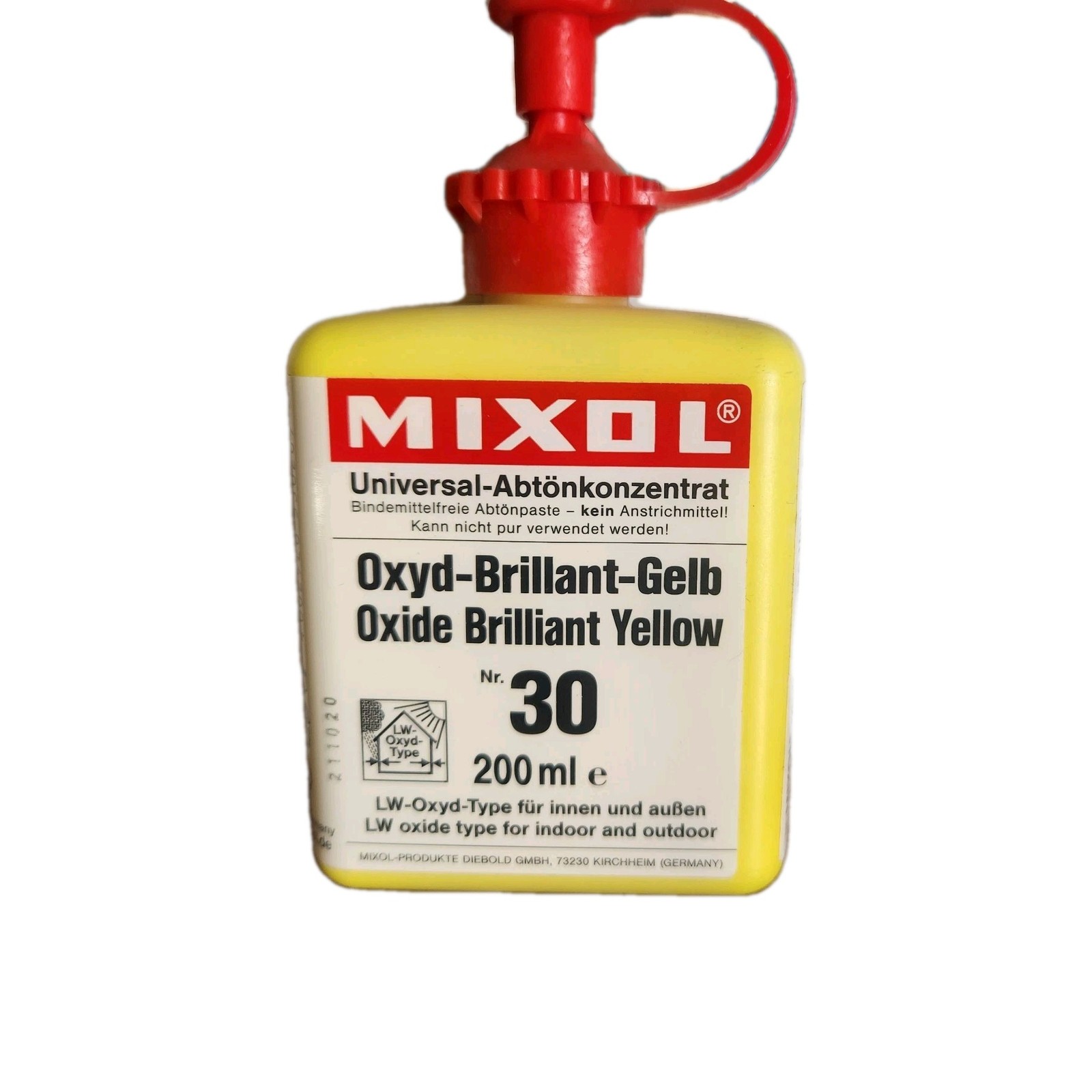 Universal Tints, Oxide Brilliant Yellow, #30, 200ml 6.8 Fl Oz (Pack of 1)