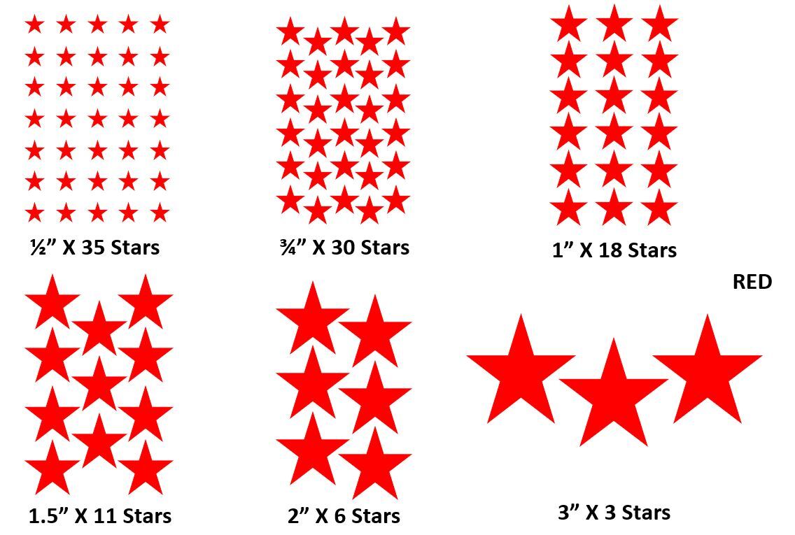 Star Stickers! Choose Size & Color! Crafted in USA! Scrapbook Crafts Vinyl Decal