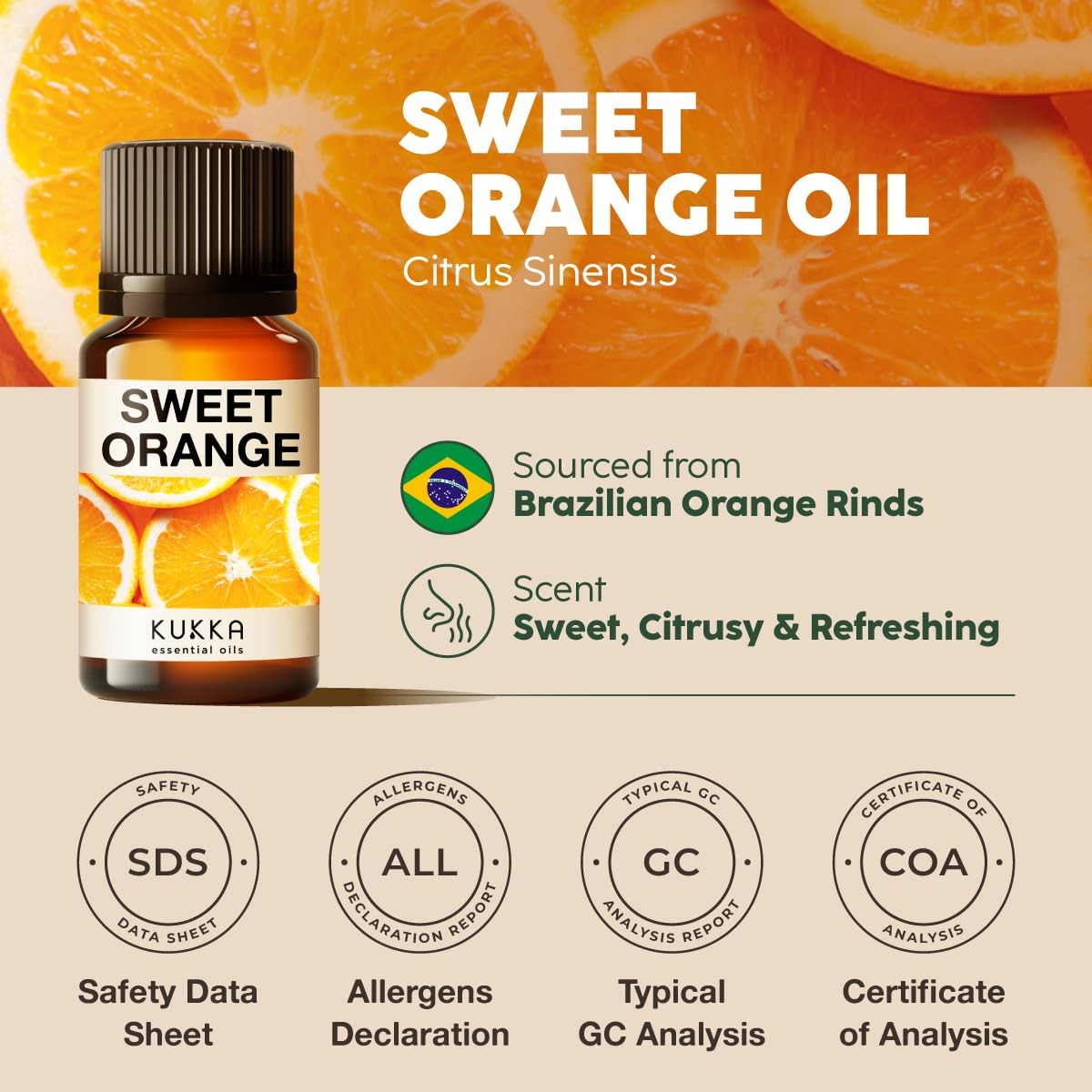 100% Pure Sweet Orange Oil – 0.34 Fl Oz (Pack of 1)