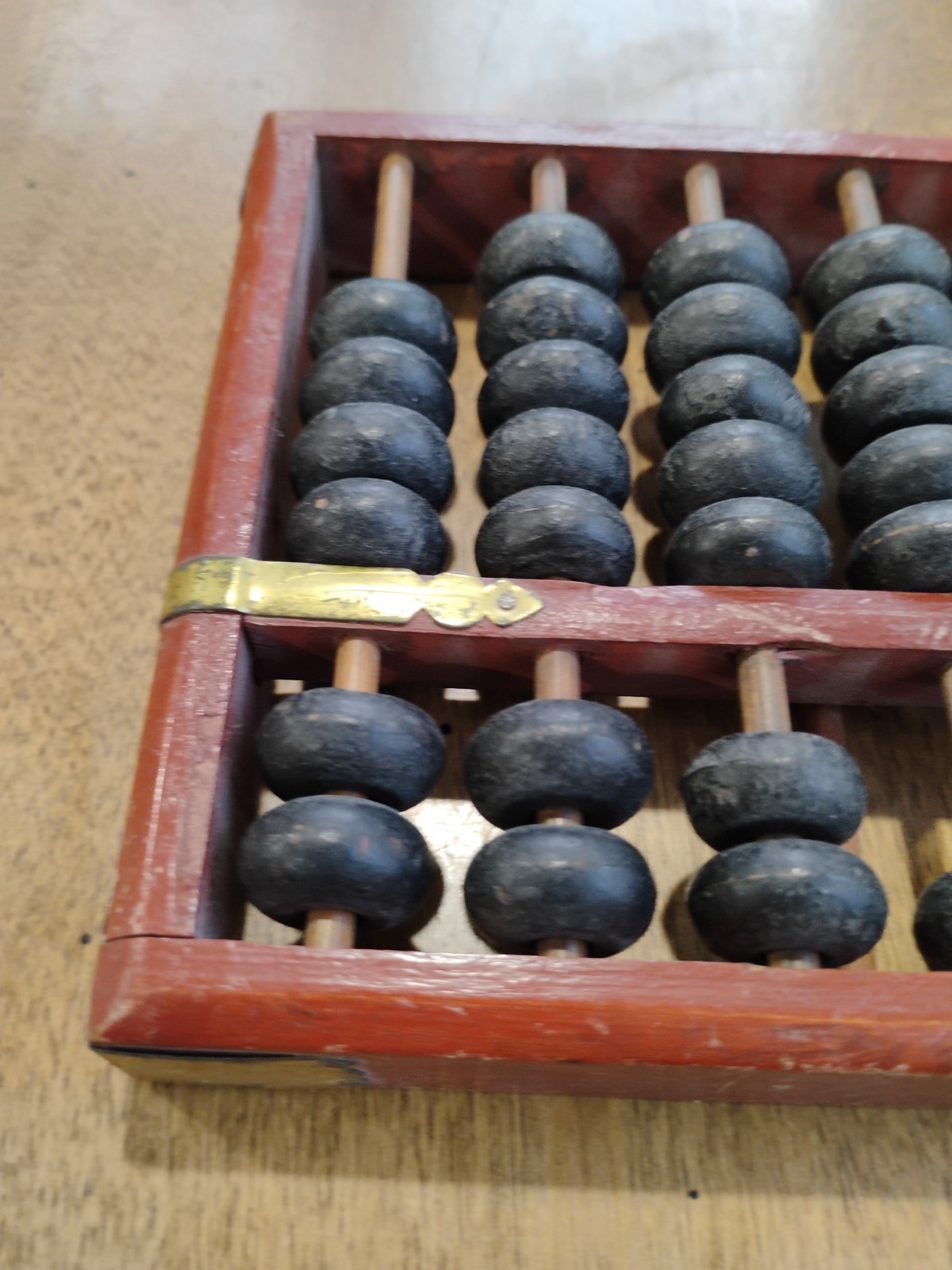 Vintage Chinese Abacus Wood. Very worn. SEE PHOTOS For Size And Condition