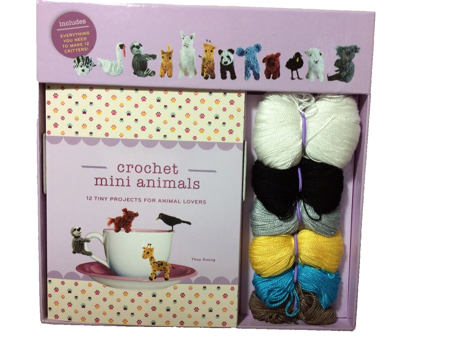 Liquidation Sale Crochet Mini Animals Everything To Make 12 Critters Crochet Kit