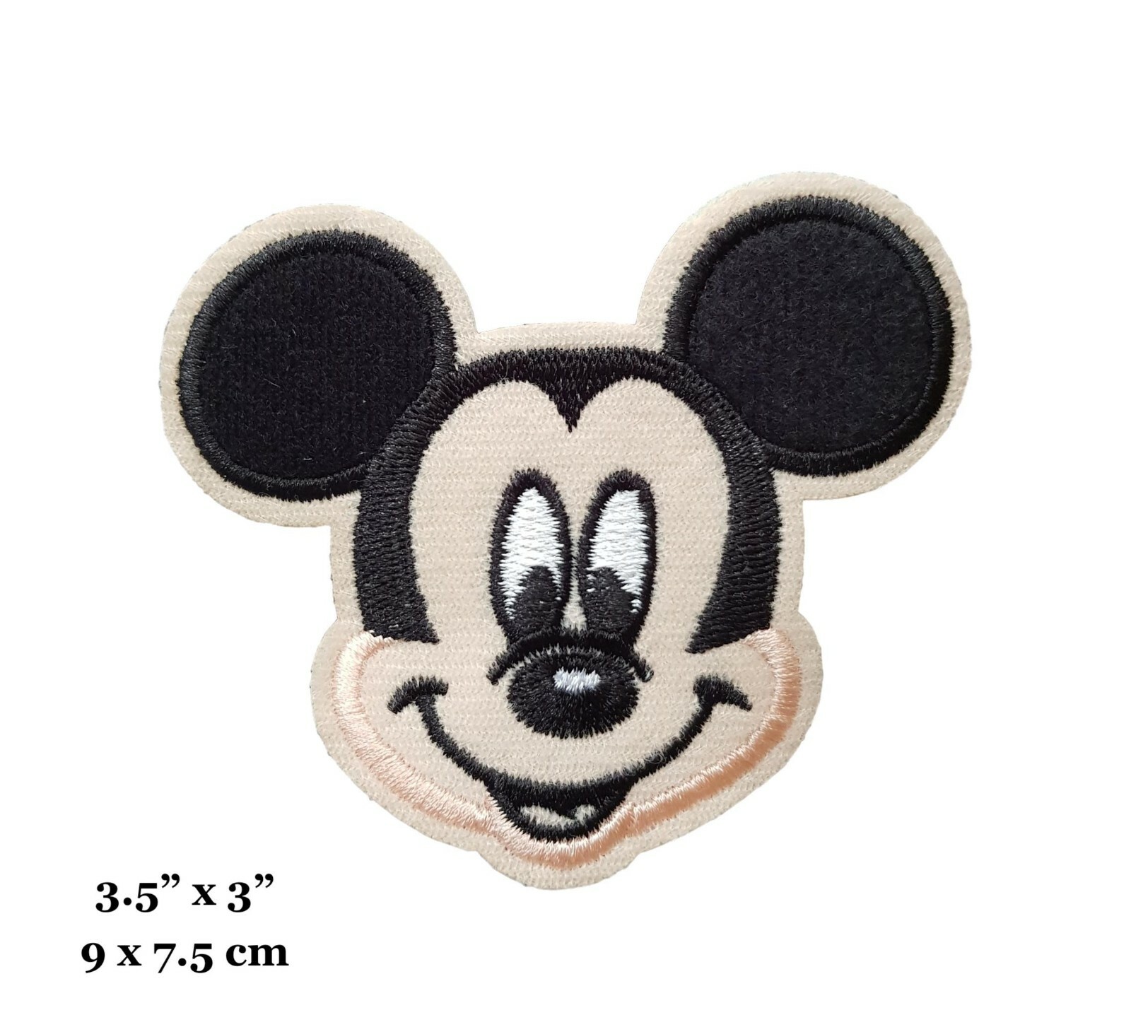 Mickey Mouse Cartoon Character Face Embroidered Iron On Patch