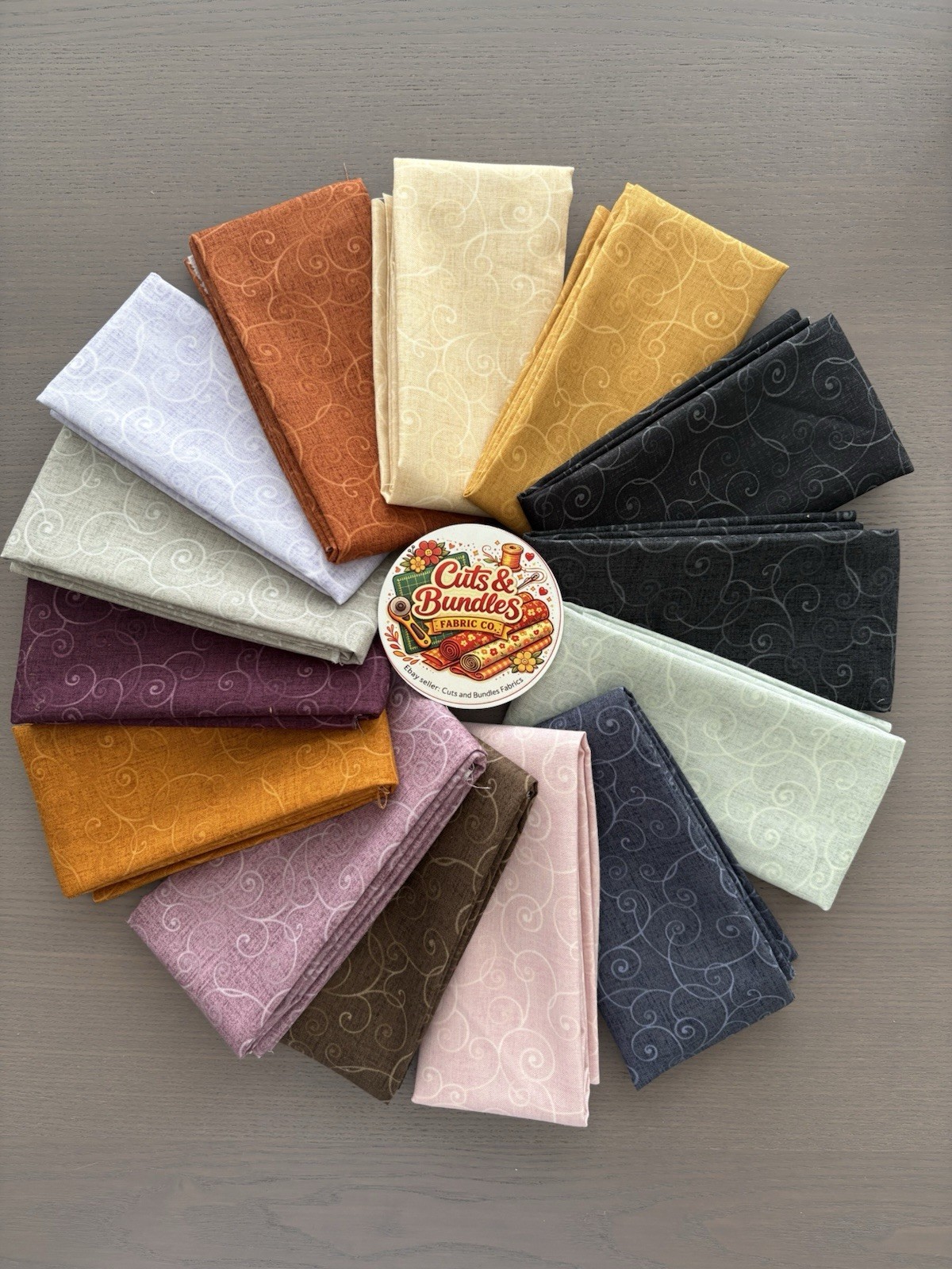 Henry Glass & Co Fabric Whimsy Basics Fat Quarters 18×22 Quilting Blenders 14 pc