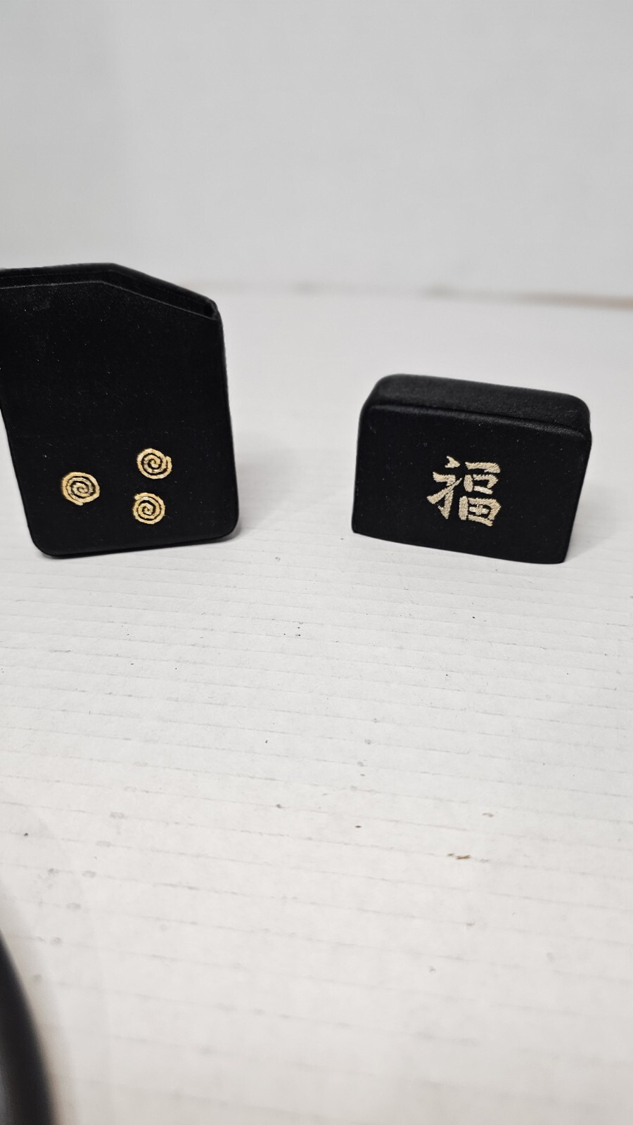 Vintage Asia Chinese Japan Black Silk & Gold Hand Stitched Cigarette Case