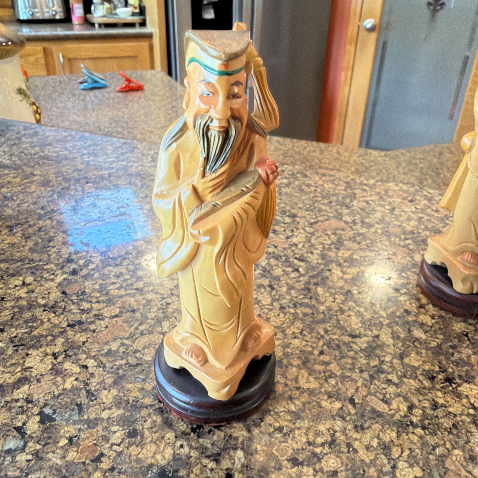 Vintage Chinese Eight Immortals Carved Boxwood Set Republic Period