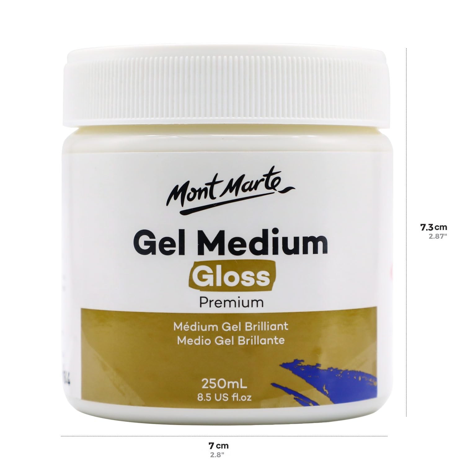 Mont Marte Premium Gel Medium Gloss 8.5oz 250ml, Suitable for Acrylic Paints