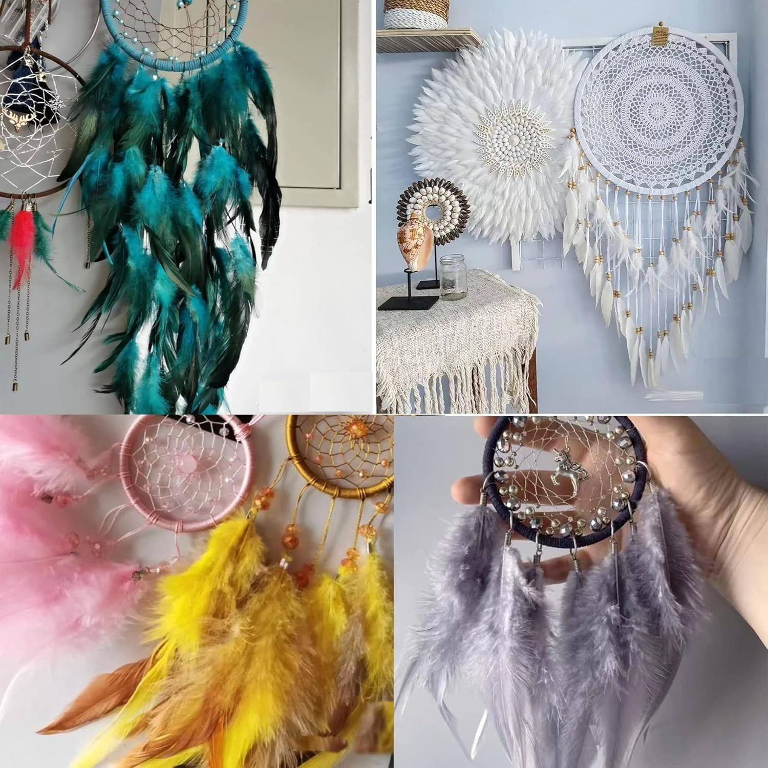 100PCS Saddle Hackle Rooster Feather for Crafts, 5-7 inch Natural Pheasant Ne…