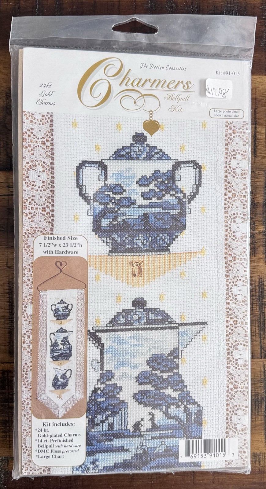 Charmers Kitchenware Blue Delft Bellpull Counted Cross Stitch Kit #91-015 NEW