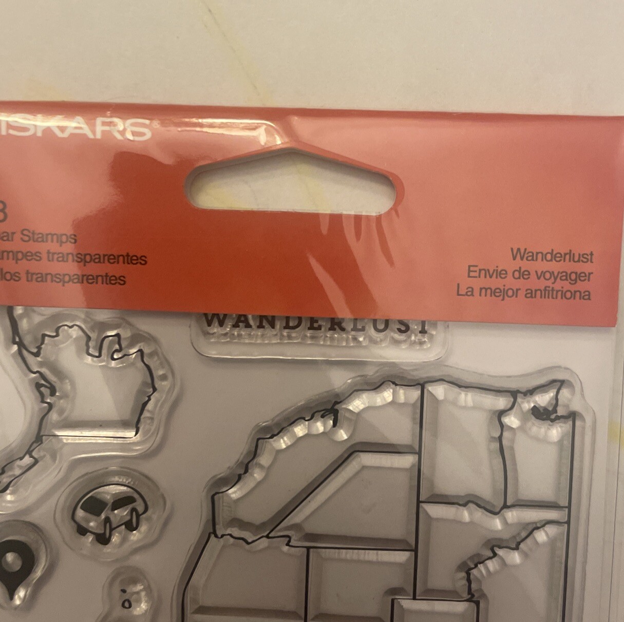 Fiskars Wanderlust Stamps 18 Clear Stamps Included