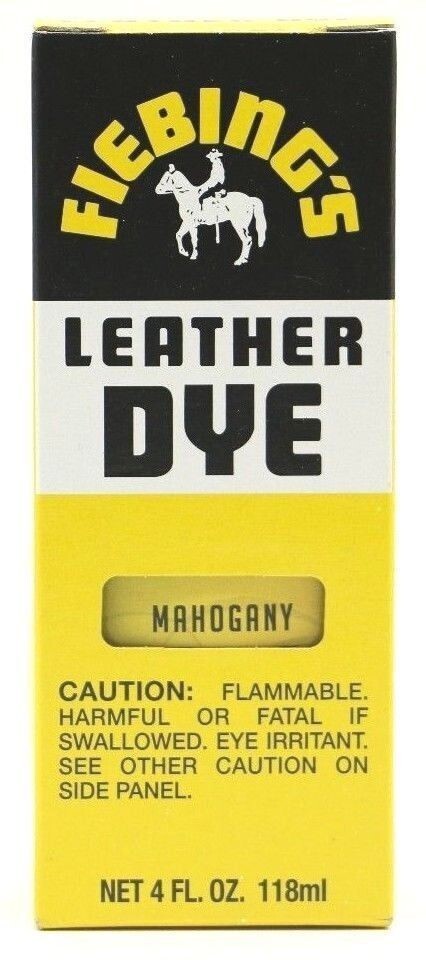 Fiebing’s Leather Dye with Applicator for Shoes Boots Bags – Mahogany 4.oz
